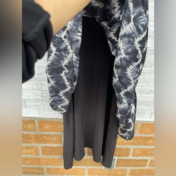 COPY - Eskandar CHEVRON Shibori Silk Double Layer Pinny Dress Size 1 /10/12 - Picture 6 of 11